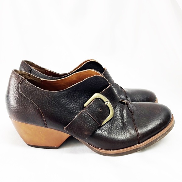 KorkEase Shoes Korks Korkease Brown Leather Boot Shoe Blpck Heels